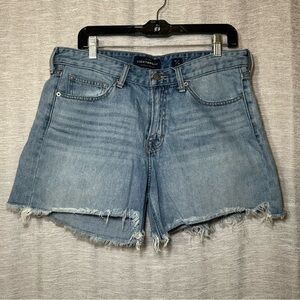 Lucky Brand Light Blue Distressed Frayed Hem Jean Shorts Size 10/30